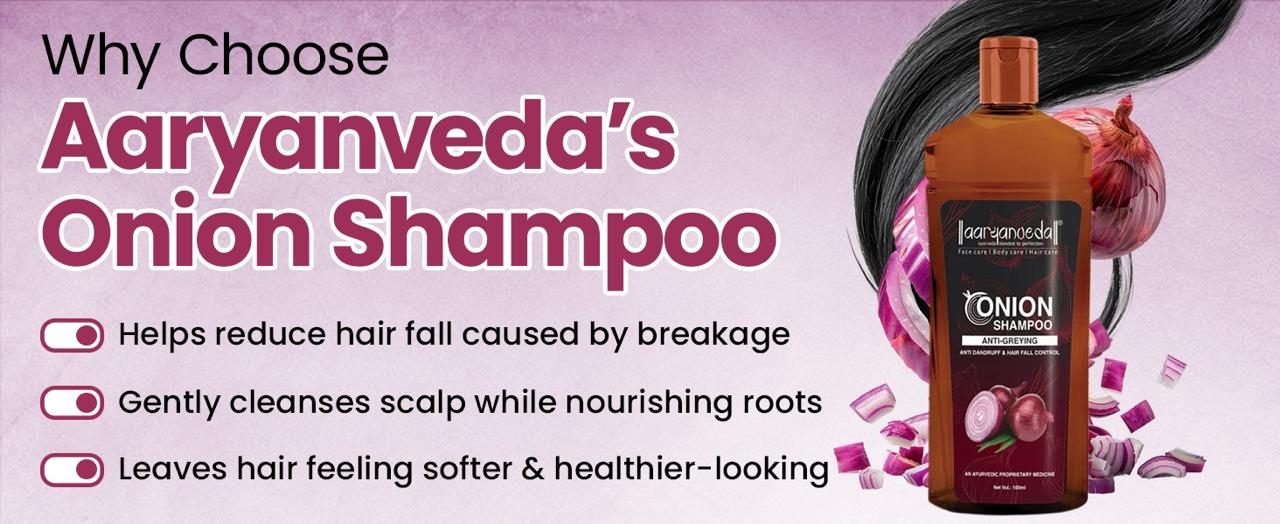 Onion Shampoo For Anti-Greying,Anti-Dandruff & Hair Fall Control