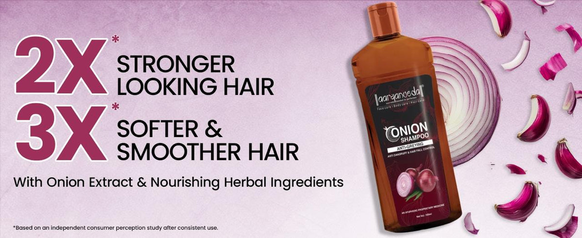 Onion Shampoo For Anti-Greying,Anti-Dandruff & Hair Fall Control