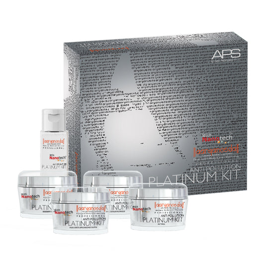Aaryanveda Professional Anti Pollution Platinum Kit with Nano Tech-210 ml