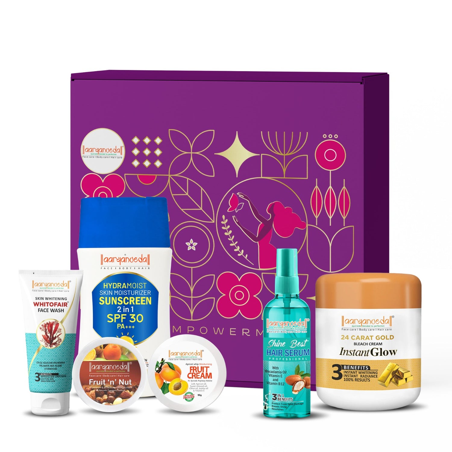 Purple gift boxes