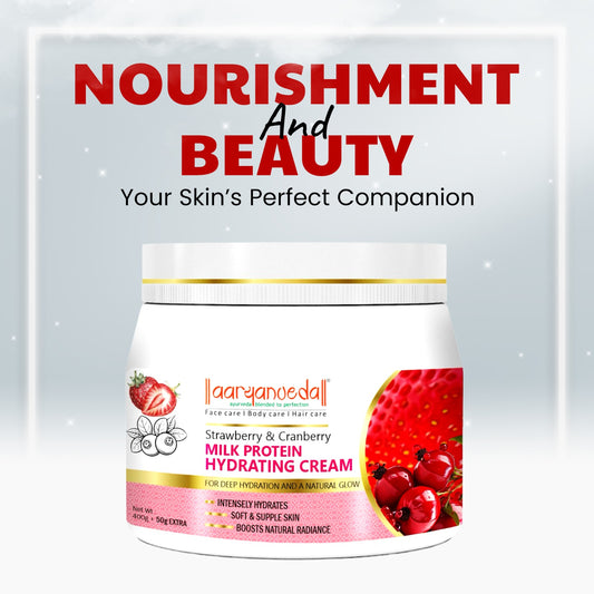 Strawberry & Cranberry Milk Protein Hydrating Cream-400gm