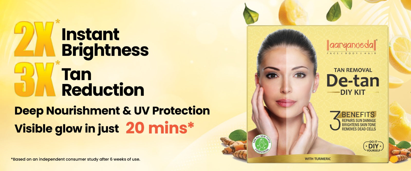 Tan Removal De-Tan DIY Kit-45ml (Pack of 3)