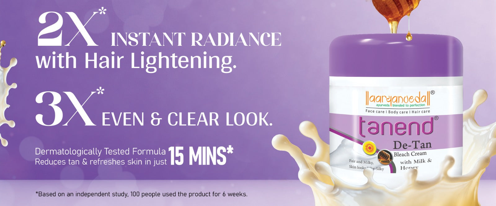 Tanend De-Tan Bleach Cream With Milk & Honey-450gm