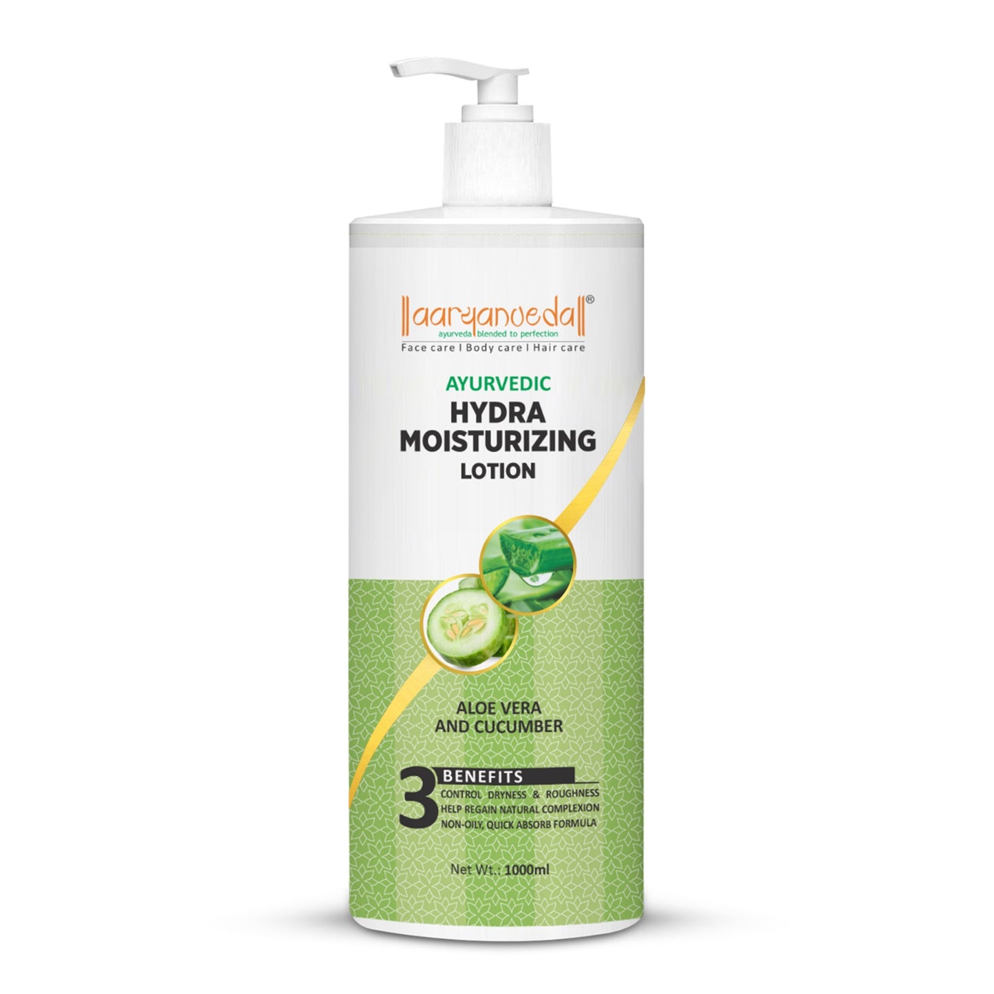 Ayurvedic Hydra Moisturizing Lotion with Aloe Vera and Cucumber-1 ltr