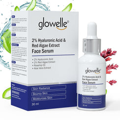 Glowelle 2% Hyaluronic Acid & Red Algae Extract Face Serum-30ml