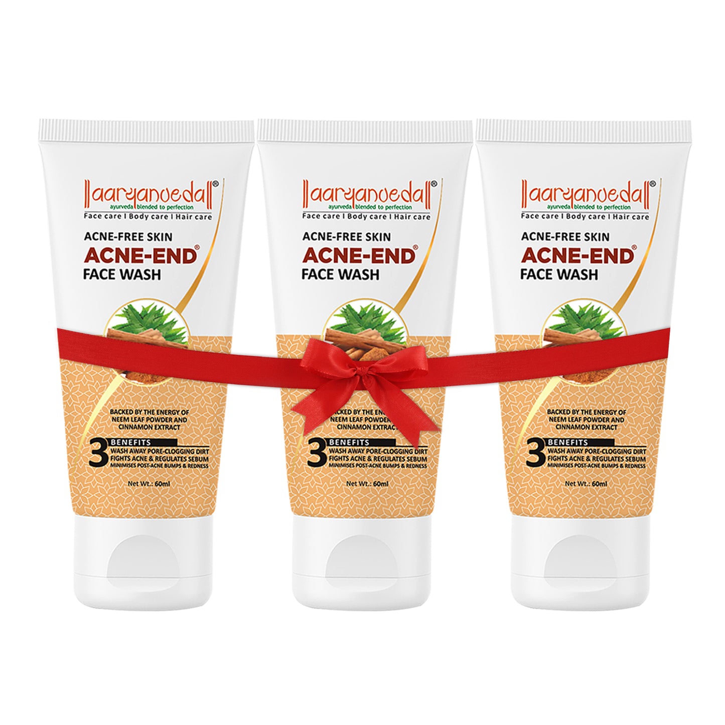 Acne-End Face Wash with Neem Leaf & Cinnamon Extract-100ml ( Pack Of 3 )