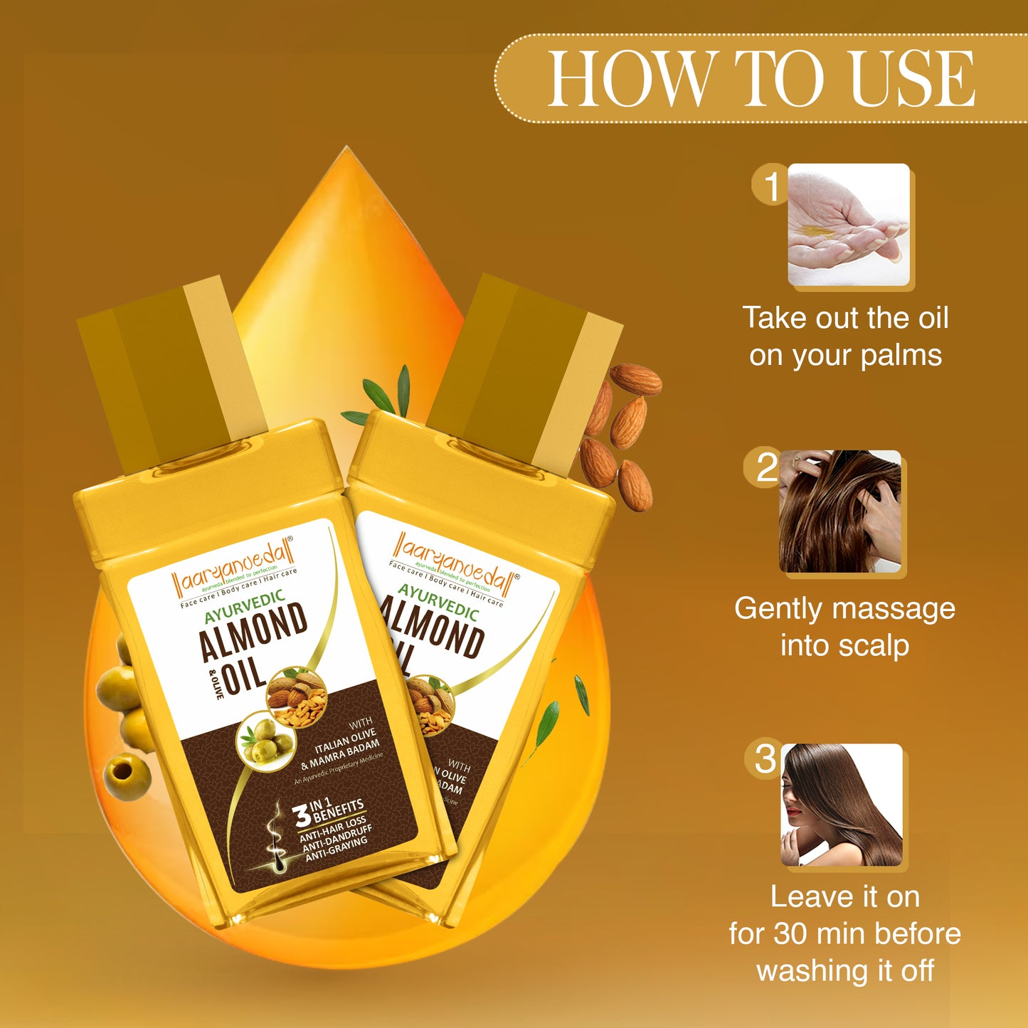 Ayurvedic Almond & Olive Oil-200ml