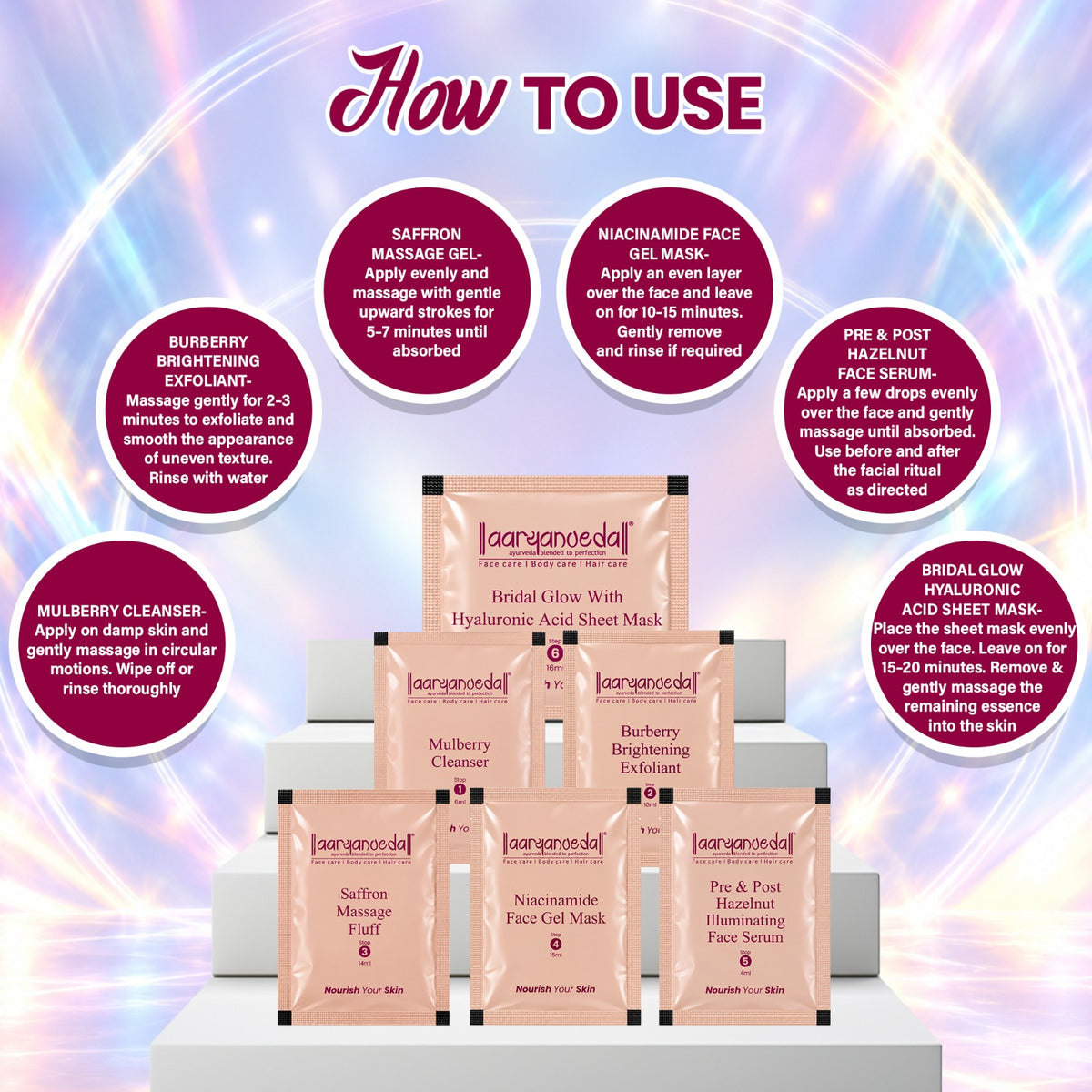 Korean Bridal Glow Facial Kit For Instant Glow & Hydra Boosting Effect -65 ml