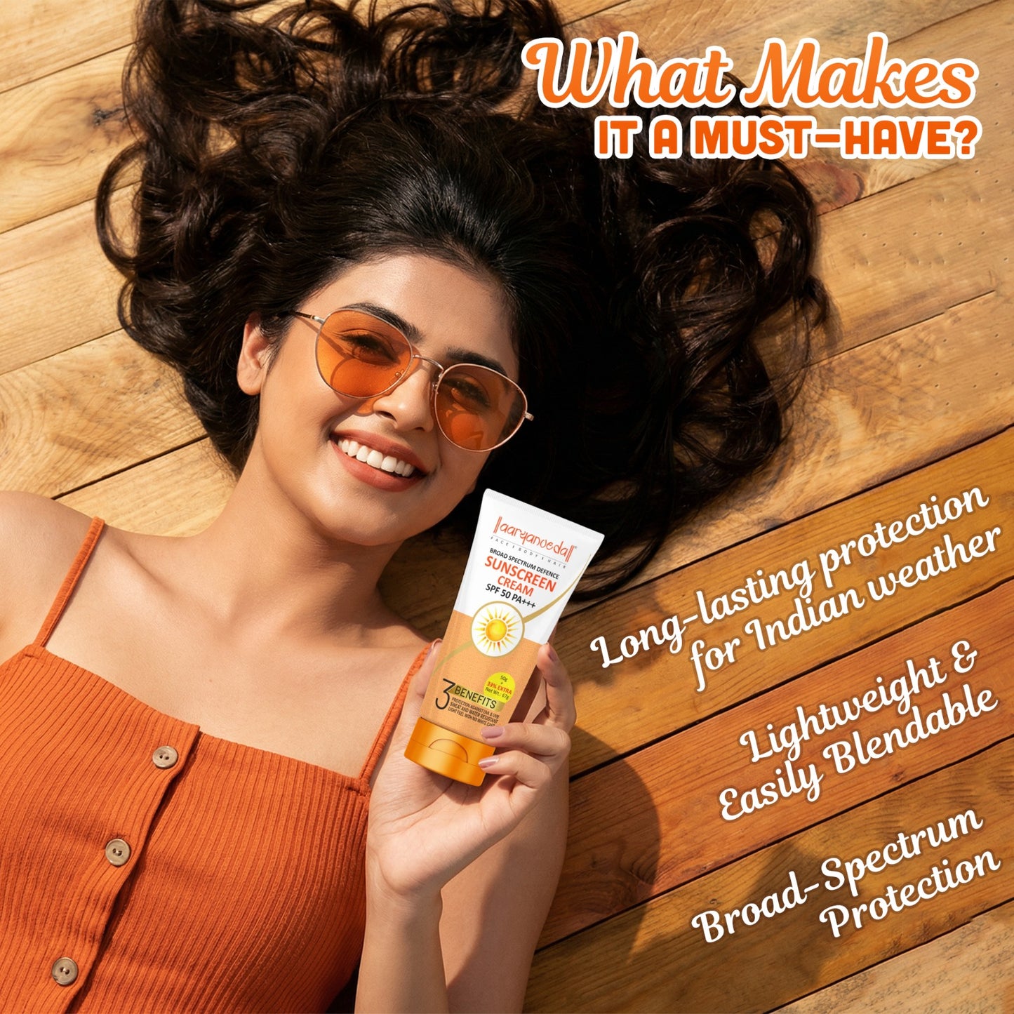 Sunscreen Cream SPF 50 PA+++ - 50 +17gm Extra ; 67gm ( pack of 3 )