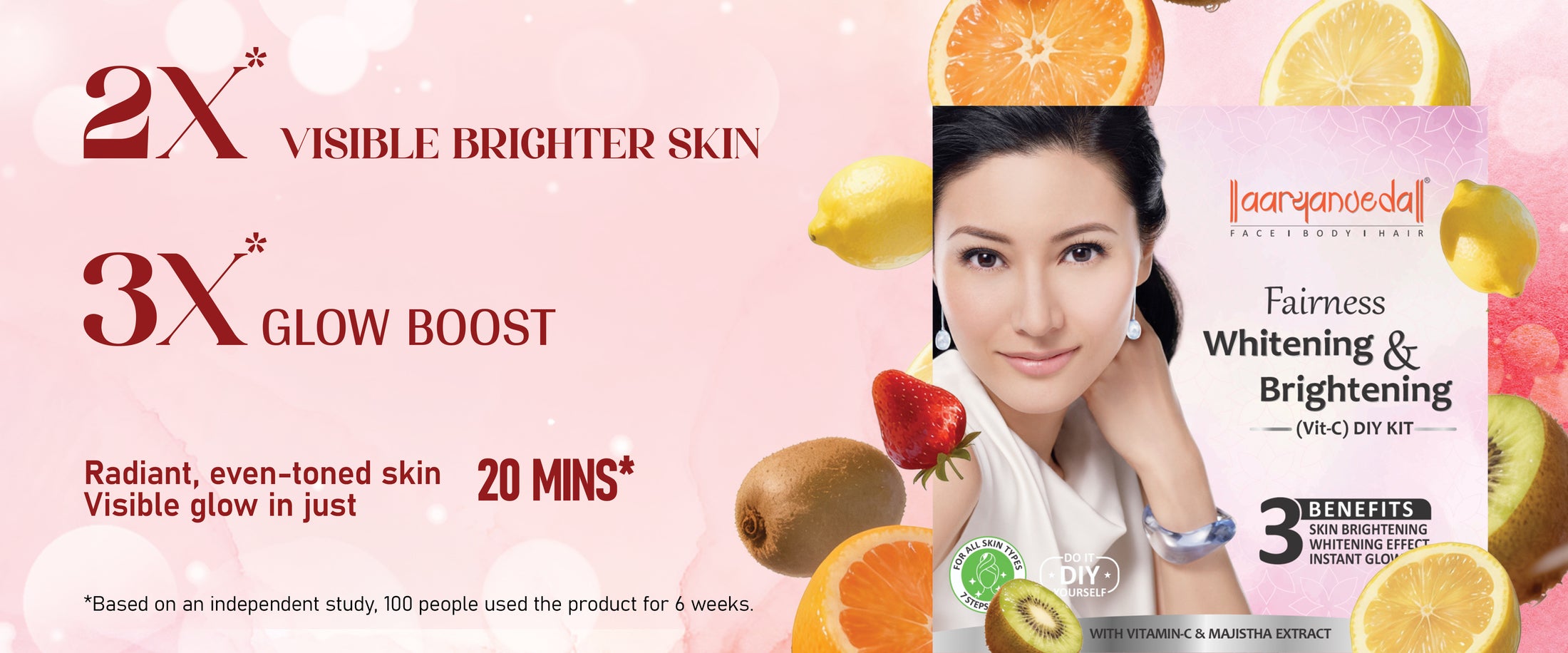 Fairness Whitening & Brightning (Vitamin- C ) DIY Kit- 45 ml ( Pack of 3 )