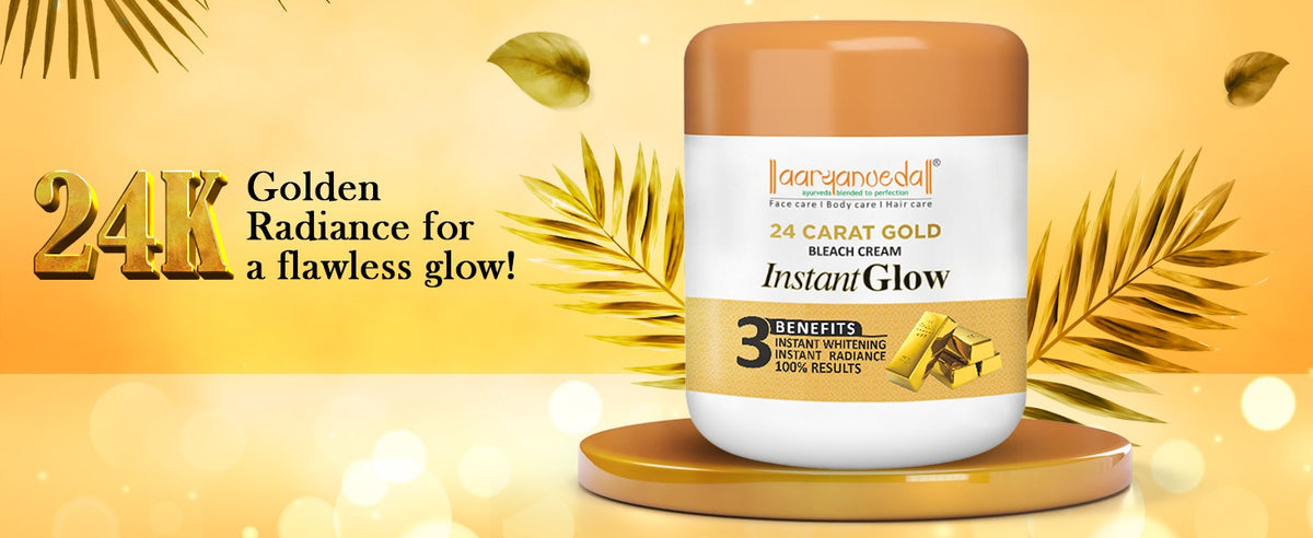 24 Carat Gold Bleach Cream For Instant Glow-400gm