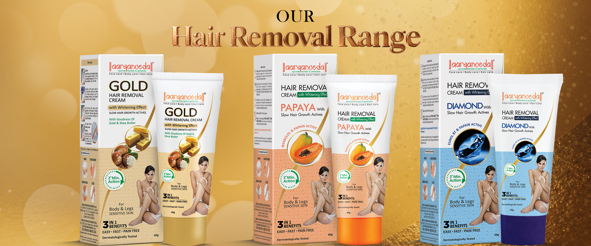 Gold Hair Removal Cream with Goodness Of Gold & Shea Butter - 60 gm each ( Pack Of 5 )
