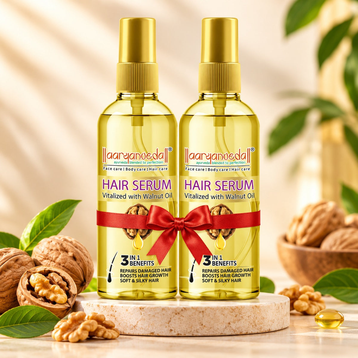 Walnut Hair Serum Vitalized with Walnut Oil-100ml(Pack of 2)