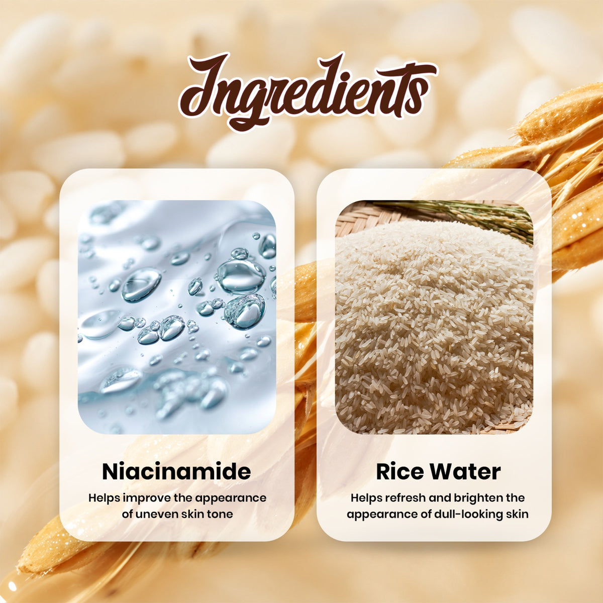 Korean Rice Water with Niacinamide Facial kit for Brightening & Pore Refining Effect -65ml