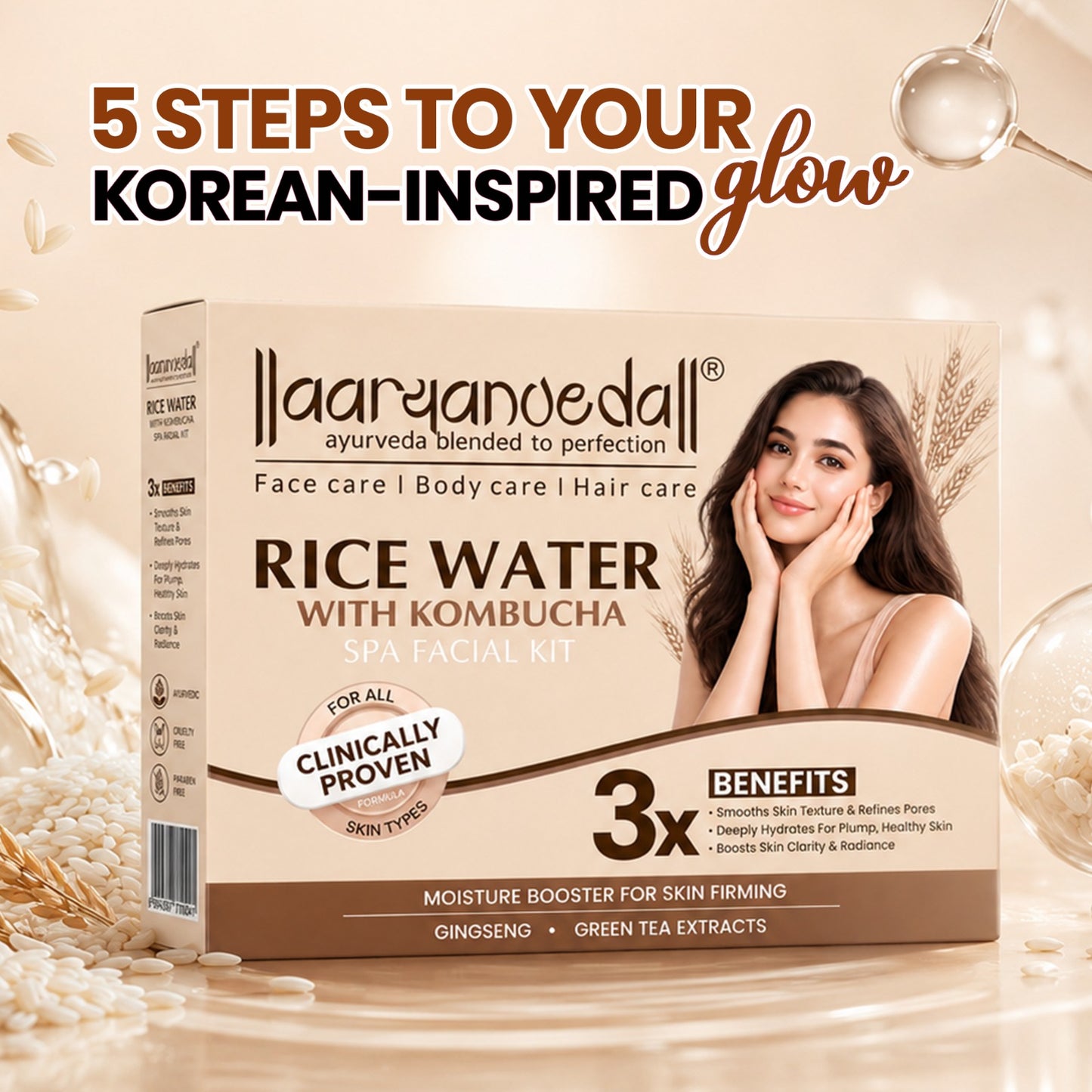 Rice Water with Kombucha Spa Facial Kit- 210gm