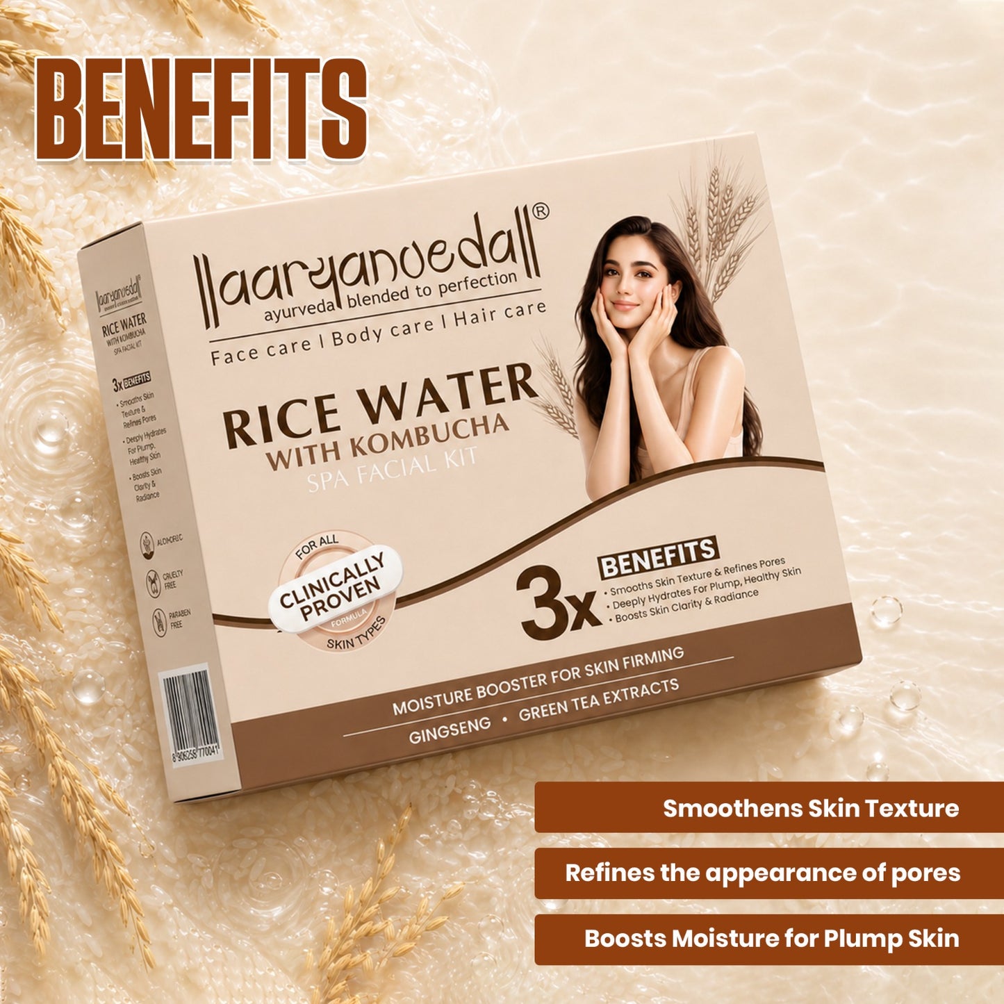 Rice Water with Kombucha Spa Facial Kit- 210gm