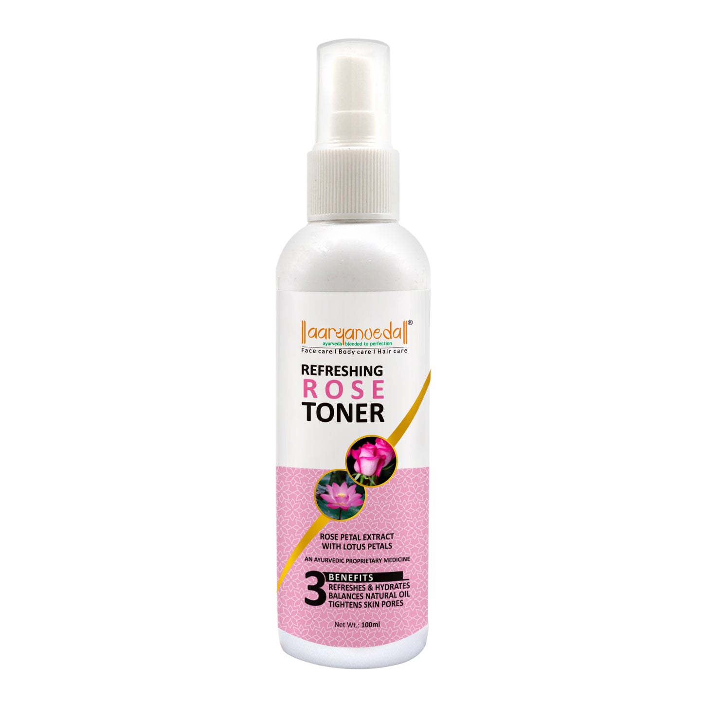 Refreshing Rose Toner with Rose & Lotus Petals-100ml