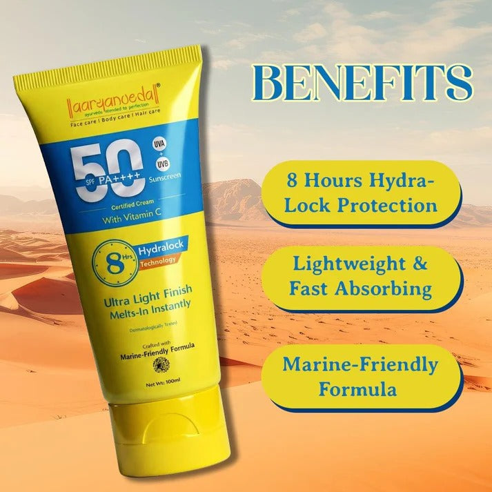 Glow & Protect Combo-( Tanend De-Tan Bleach Cream With Milk & Honey 450GM+ SPF 50 PA++++ Sunscreen With Vitamin C 100ML)