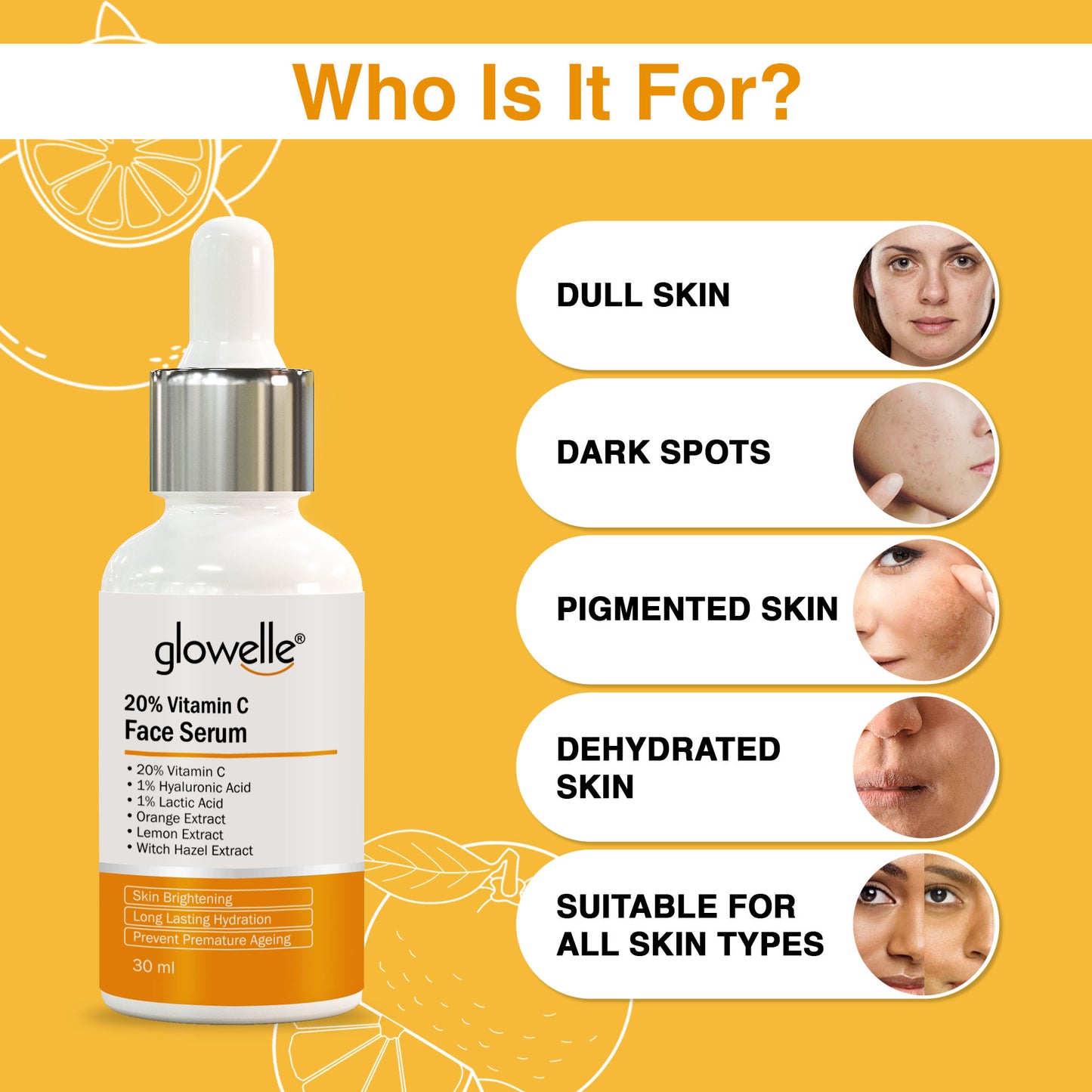Glowelle 20% Vitamin C Face Serum-30ml