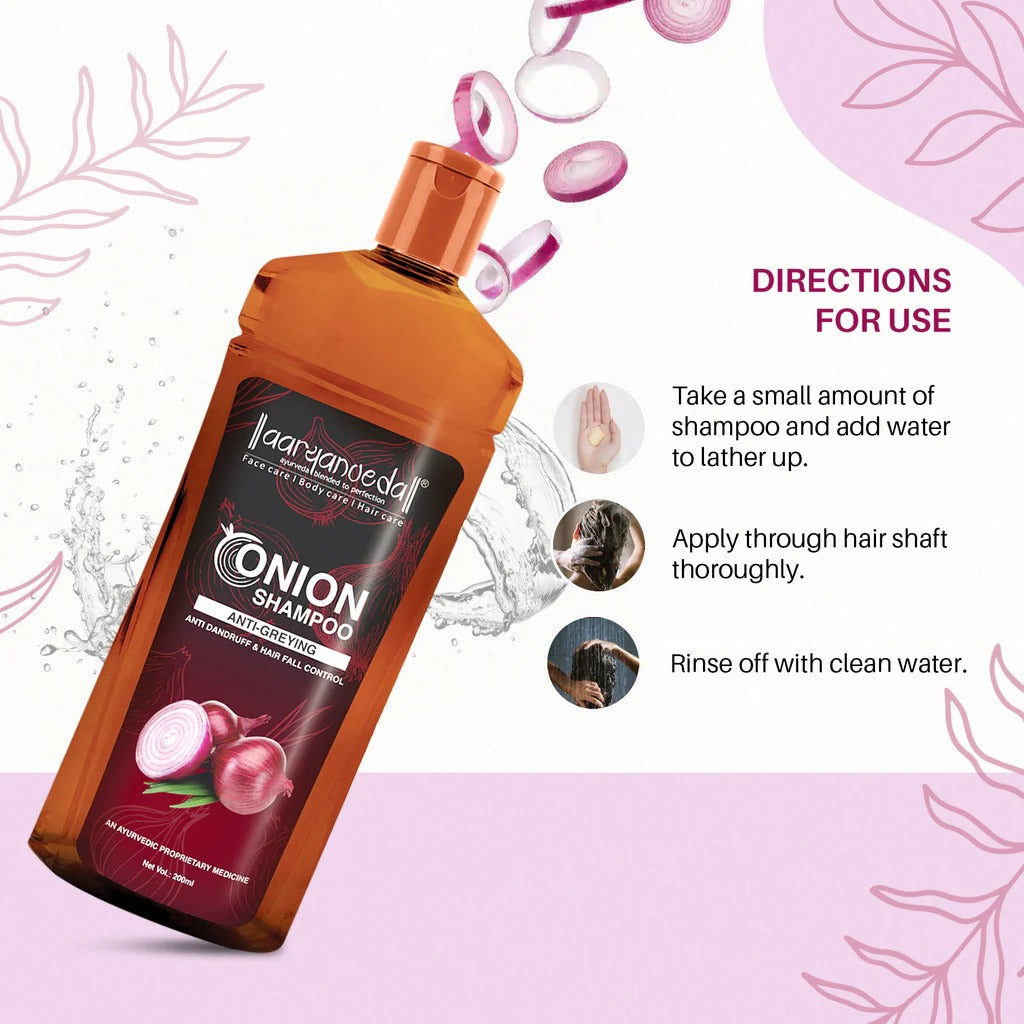 Aaryanveda Hair Repair & Restore Kit ( Onion Oil 100 ml + Onion Shampoo 100 ml+ Hair Serum 100 ml )