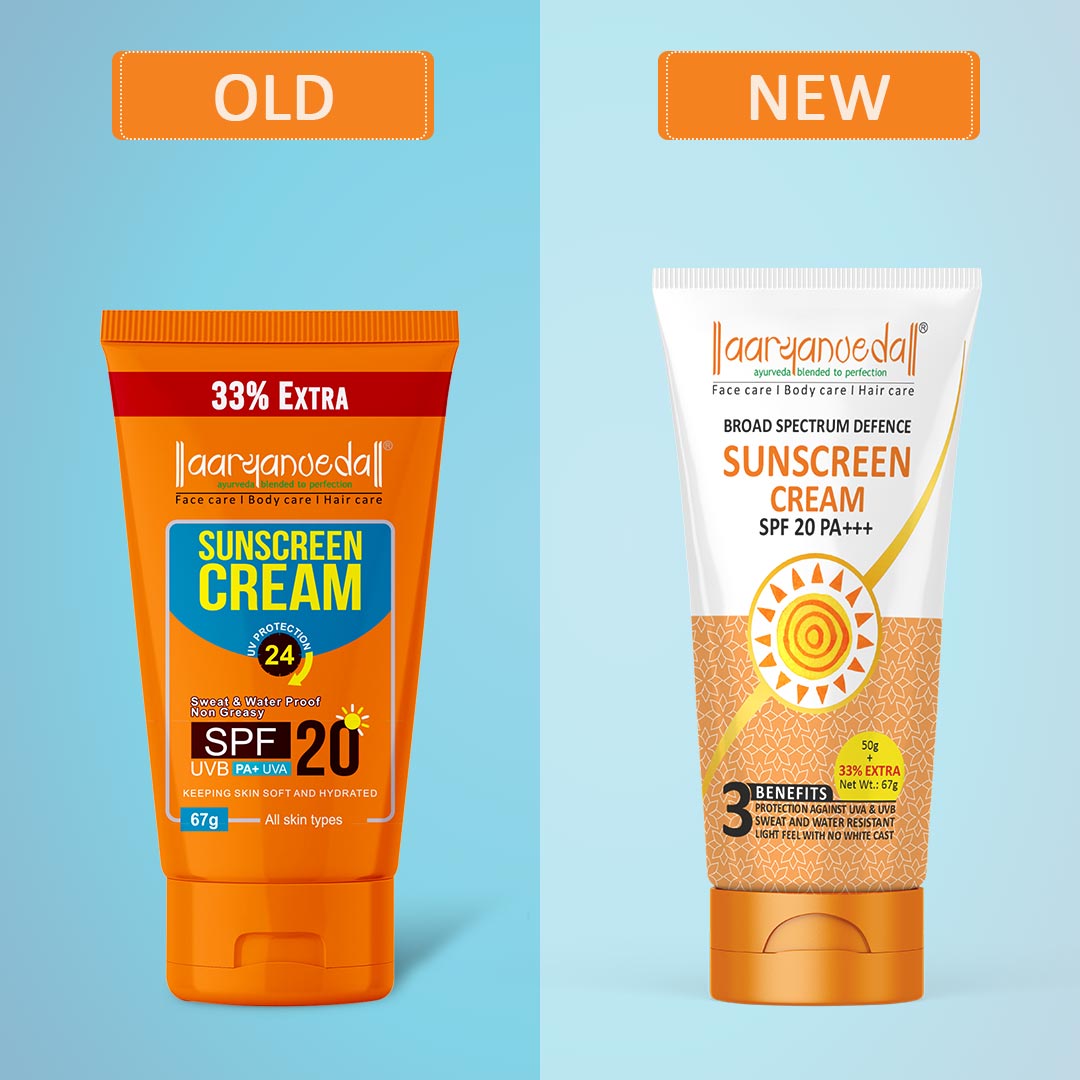 SUNSCREEN CREAM SPF 20 PA+++  (50gm + 17 gm) = 67 gm