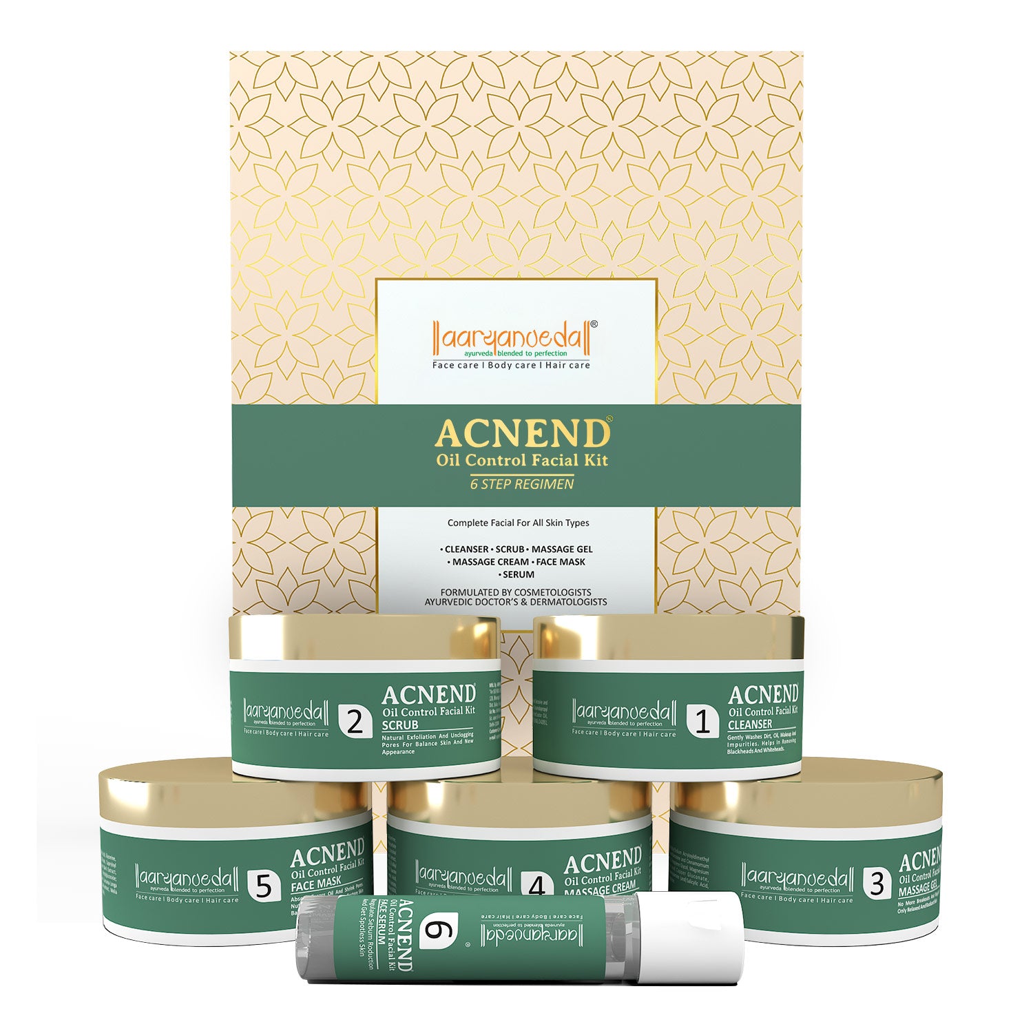 AaryanVeda - Acnend Oil Control Facial Kit - 260gm