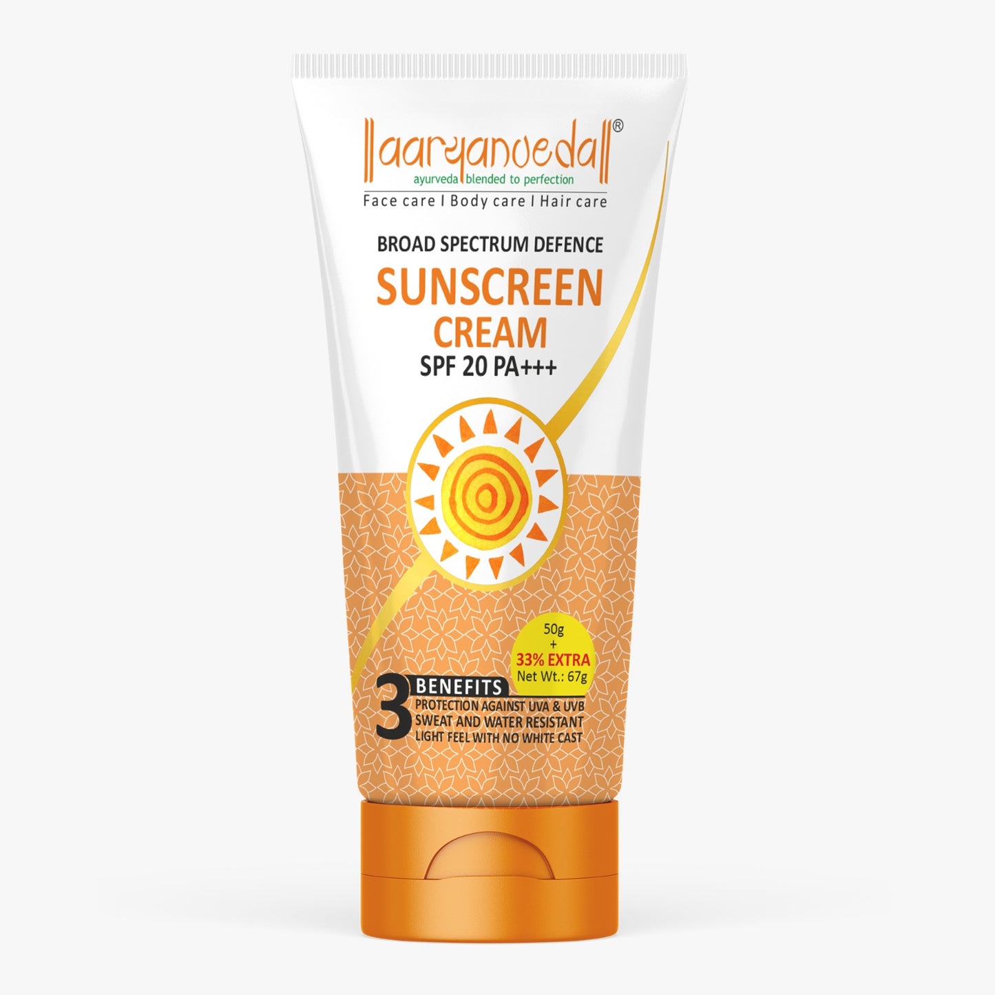 SUNSCREEN CREAM SPF 20 PA+++  (50gm + 17 gm) = 67 gm